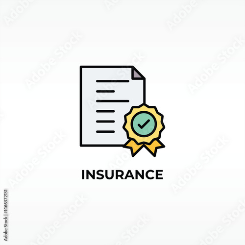 Insurance Vector, Icon Or Logo Sign Isolated Symbol Illustration