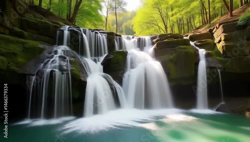 Emerald Pools and Cascading Water