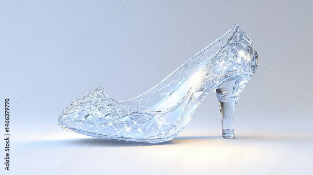 Crystal shoe, elegant design