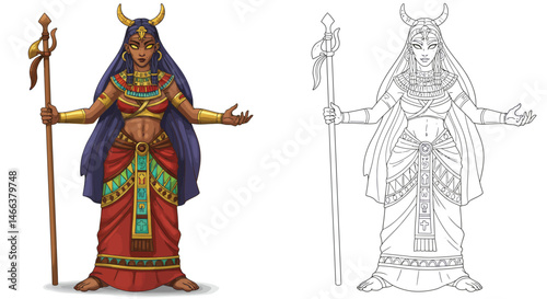 Mystic Divinity: A majestic depiction of a divine figure, radiating power and grace, stands poised with outstretched arms, embodying ancient wisdom and spiritual significance.
