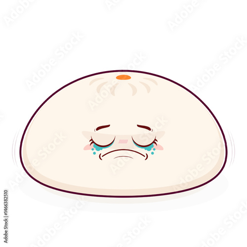 steamed buns crying face cartoon cute