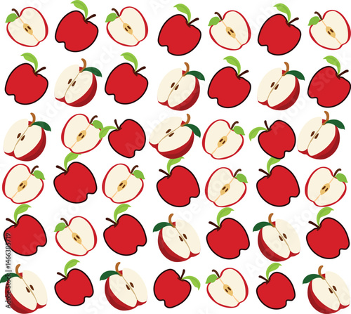 seamless pattern with apples. apple pattern