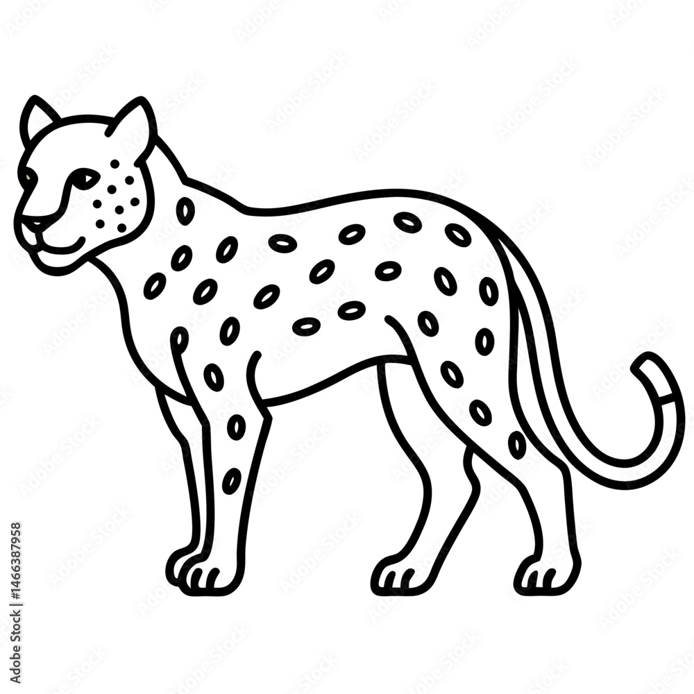 Fototapeta premium vector illustration of a leopard