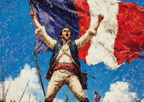 Revolutionary Soldier, French Flag, Battle