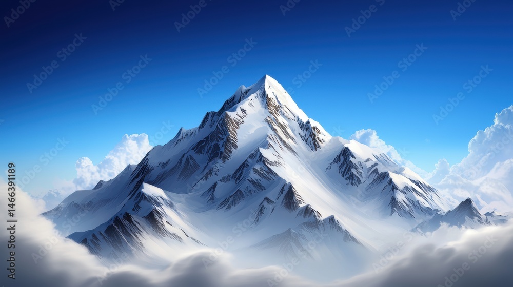 custom made wallpaper toronto digitala mountain is shown in the clouds