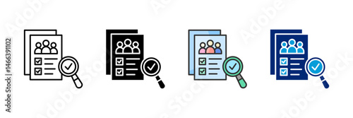 Evaluation Icon Set Multiple Style Collection