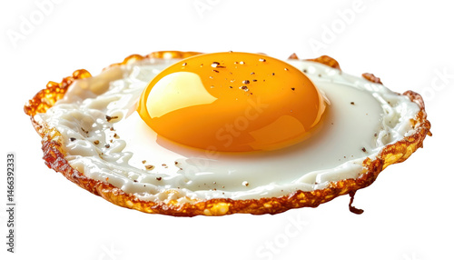 Delicious fried egg on golden brown toast, a perfect start to the day crispy
