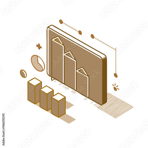 Analytics Icon for Business Intelligence Dashboards, Data Visualization Tools and Performance Tracking Applications