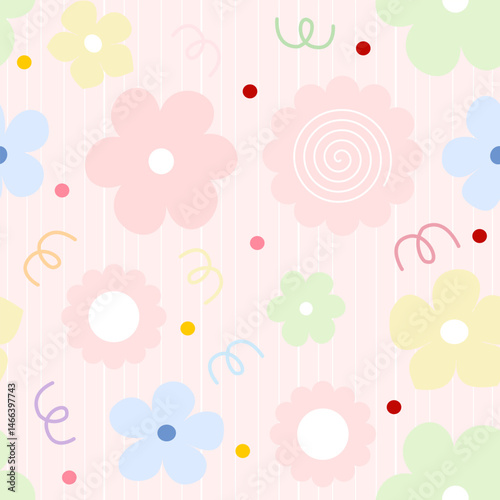 seamless background with flowers