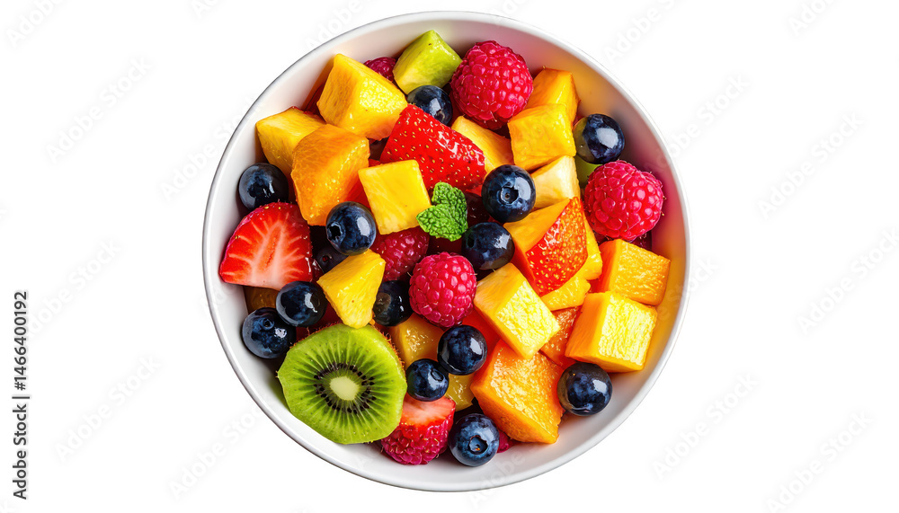 Colorful bowl of fresh fruit, healthy and delicious treat for vibrant lifestyle Colorful bowl of fresh fruit, healthy and delicious treat for vibrant lifestyle