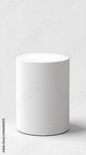 White Cylindrical Display Stand, Mockup