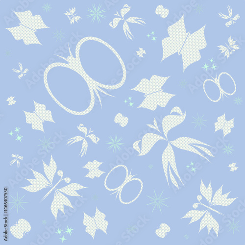 Butterflies in soft colors pattern seamless