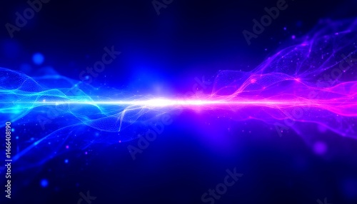 Wallpaper Mural a striking visual of two contrasting colors against a dark background: blue and purple. both colors are rendered in an energetic streak effect, reminiscent of lightening or a cosmic phenomenon Torontodigital.ca