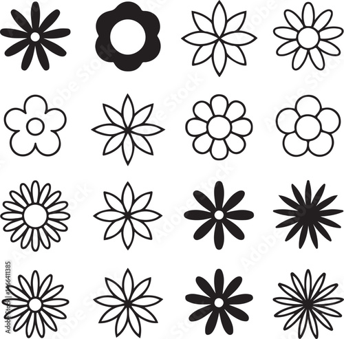 flowers silhouette