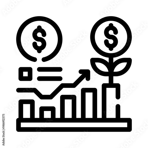 business expansion line icon