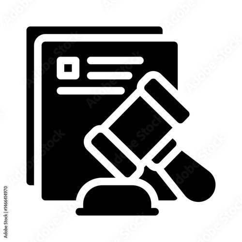 business law glyph icon