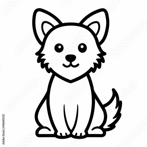 vector illustration of a dog