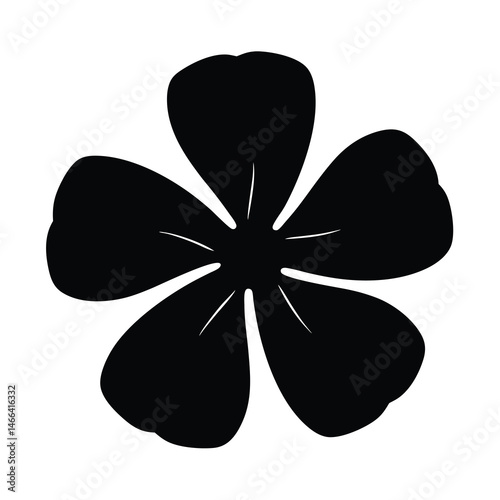 Black and white illustration of creeping phlox , flower silhouette vector designs.