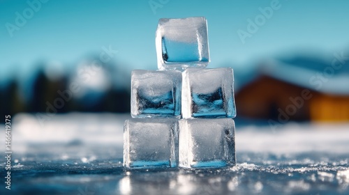 Stack of Ice Cubes