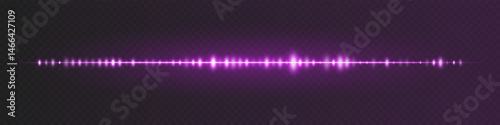 Purple glowing waveform with central amplitude peaks and smooth frequency pattern on transparent background, ideal for audio UI, podcast, or speech recognition visuals.