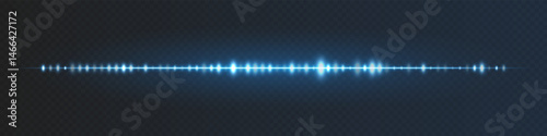 Blue sound line with luminous peaks and fading endpoints on dark checkered backdrop, suitable for AI audio input, voice bot interface or assistant visualization.