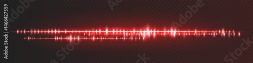 Red waveform featuring split amplitude lines and bright spikes, designed for music editing, podcast audio visuals or smart device UI feedback.