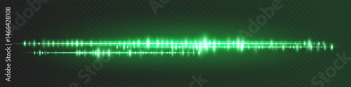 Green vivid waveform featuring split amplitude lines and bright spikes, designed for music editing, podcast audio visuals or smart device UI feedback.
