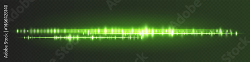 Green vivid waveform featuring split amplitude lines and bright spikes, designed for music editing, podcast audio visuals or smart device UI feedback.