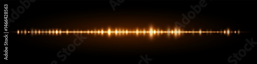 Orange waveform glowing softly on black background, with smooth symmetrical reflection and low to mid amplitude spikes for minimal voice input design.