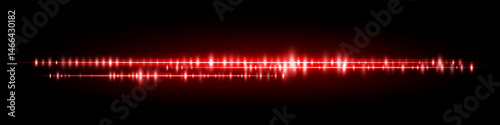 Bright red waveform with soft glowing light and triple layered amplitude lines, designed for futuristic sound interfaces or voice screens.