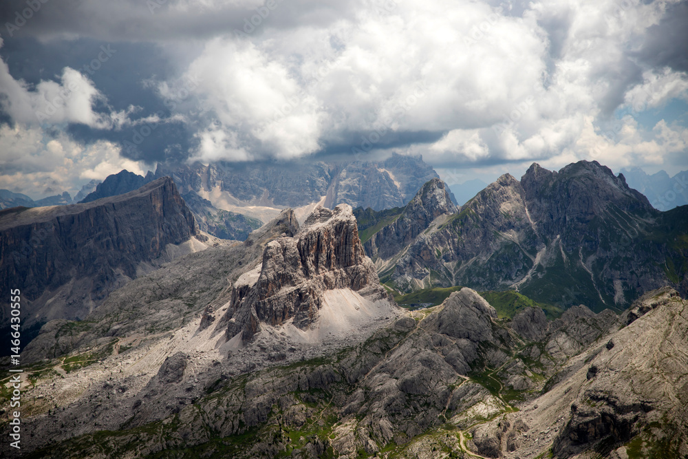Lagazuoi view over Dolomites.