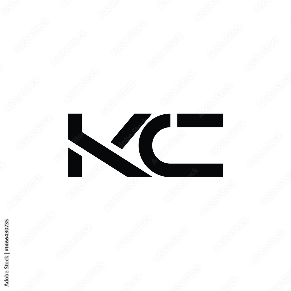 KC monogram logo design letter text name symbol monochrome logotype alphabet character simple logo KC monogram logo design letter text name symbol monochrome logotype alphabet character simple logo