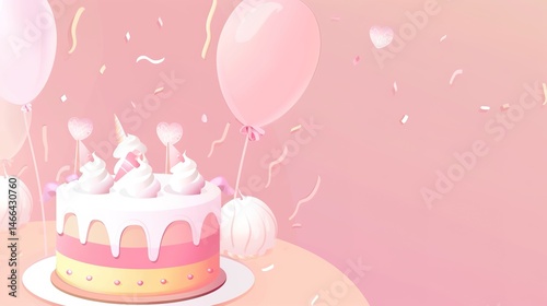 Food Festival Cake Background: Overflowing with Sweet Dreams, Sketching a Dreamy Gastronomic Journey of the Blending of Cream Swirls and Colorful Cakes