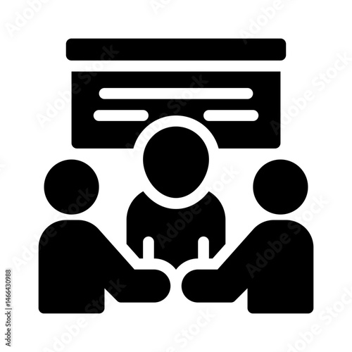 business meeting glyph icon