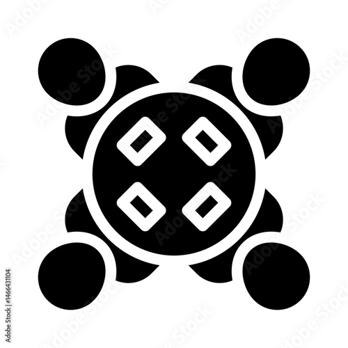 round table glyph icon