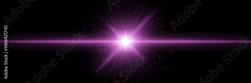 Purple energy flash with linear rays, star core, light scatter on black. Emphasizes heat burst, galactic pulse, cosmic ignition, futuristic impact.