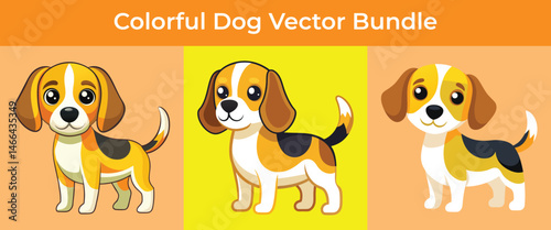 Colorful Dog Vector Bundle for International Dog Day  