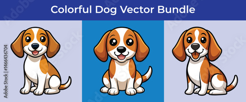 Colorful Dog Vector Bundle for International Dog Day  