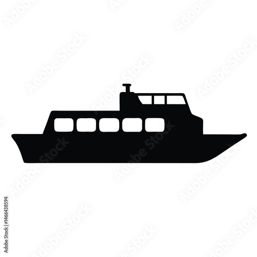 ferry , black and white illustration of vehicles.