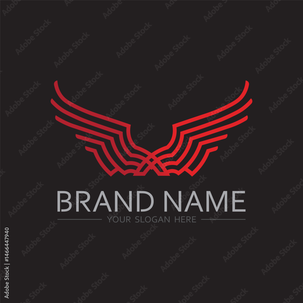 Obraz premium Vector Wing Emblem Design for Aviation