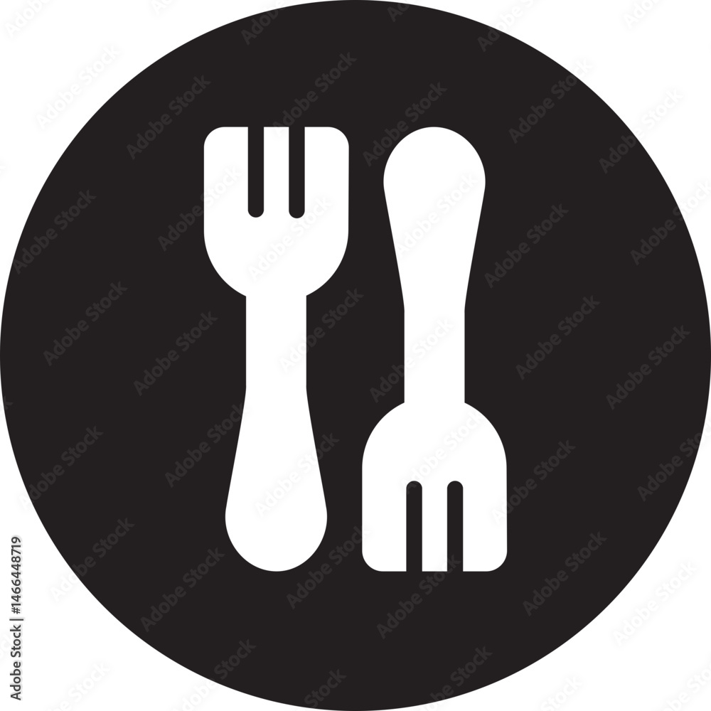 fork glyph icon
