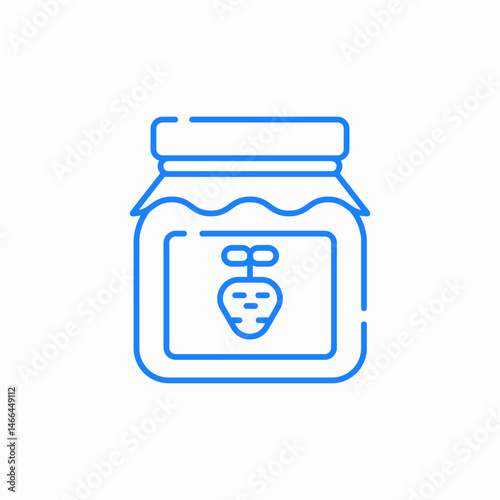 jar of strawberry jam icon sign vector