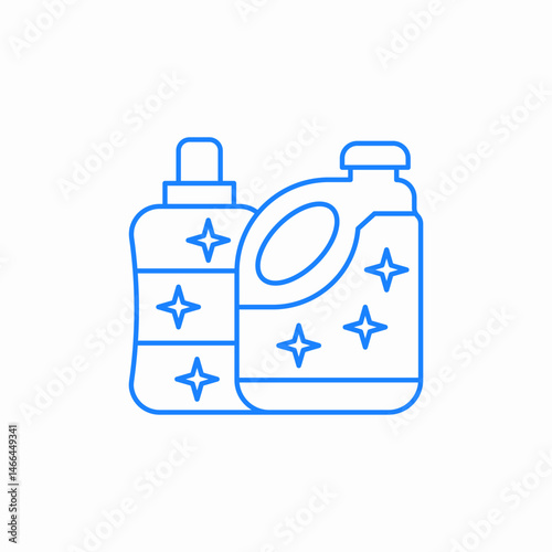 laundry detergents or household cleaning products for washing icon sign vector