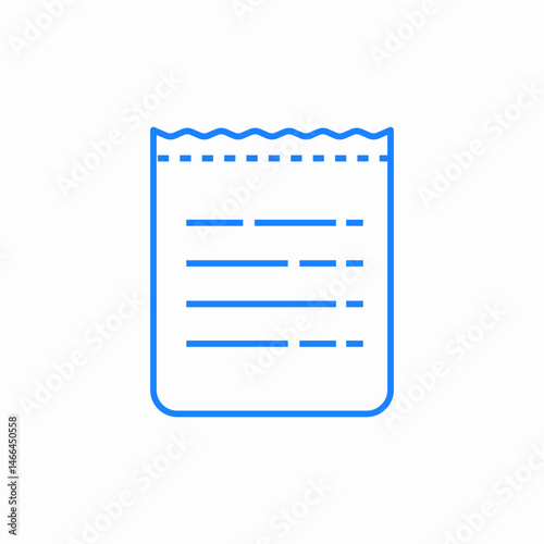 receipt ticket invoice icon sign vector