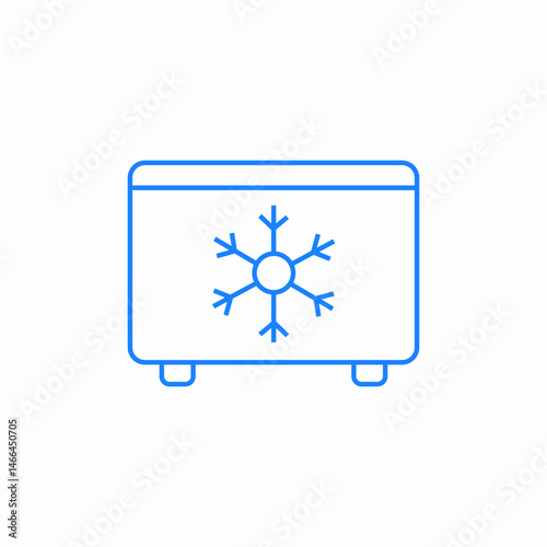 refrigerator or freezer icon sign vector