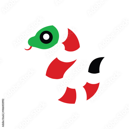skittles snake vector art illustration on white background