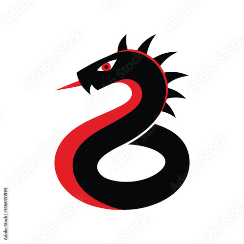throne snake vector art illustration
