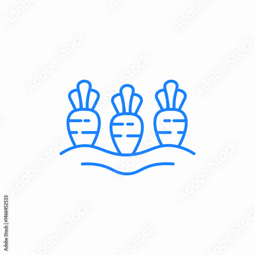 three carrots icon sign vector