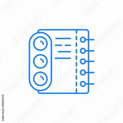to do list or schedule with timer icon sign vector