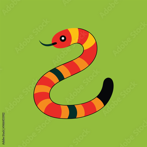 slinky dink snake vector art illustration
